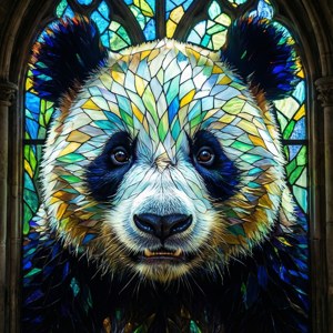 Stained Glass Panda