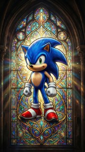 Stained Glass Sonic