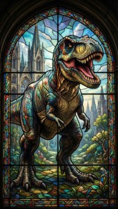 Stained Glass T Rex
