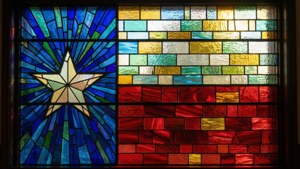 Stained Glass Texas Flag