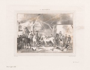 Stalinterieur van een herberg