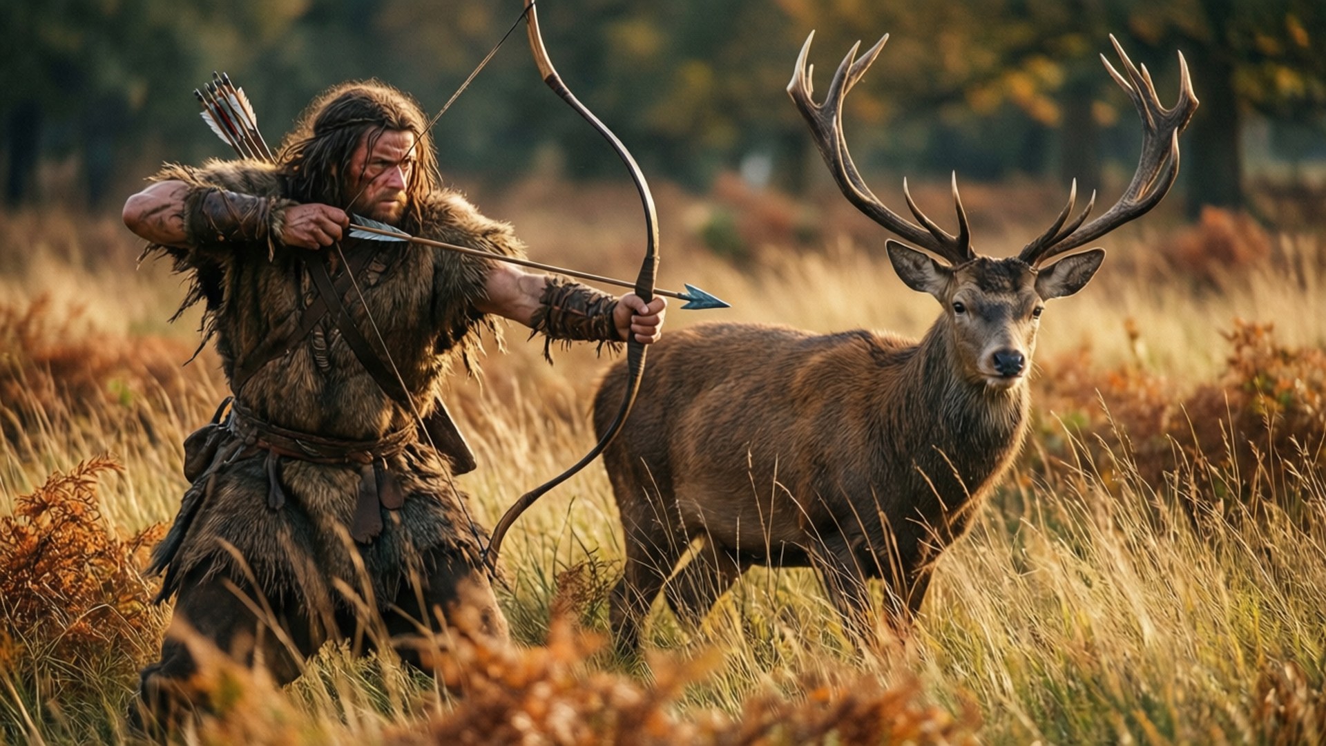 Stalking the Great Deer by Wallpapers.art Studio