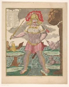 Standbeeld van Daniël met tijdlijn van monarchieën