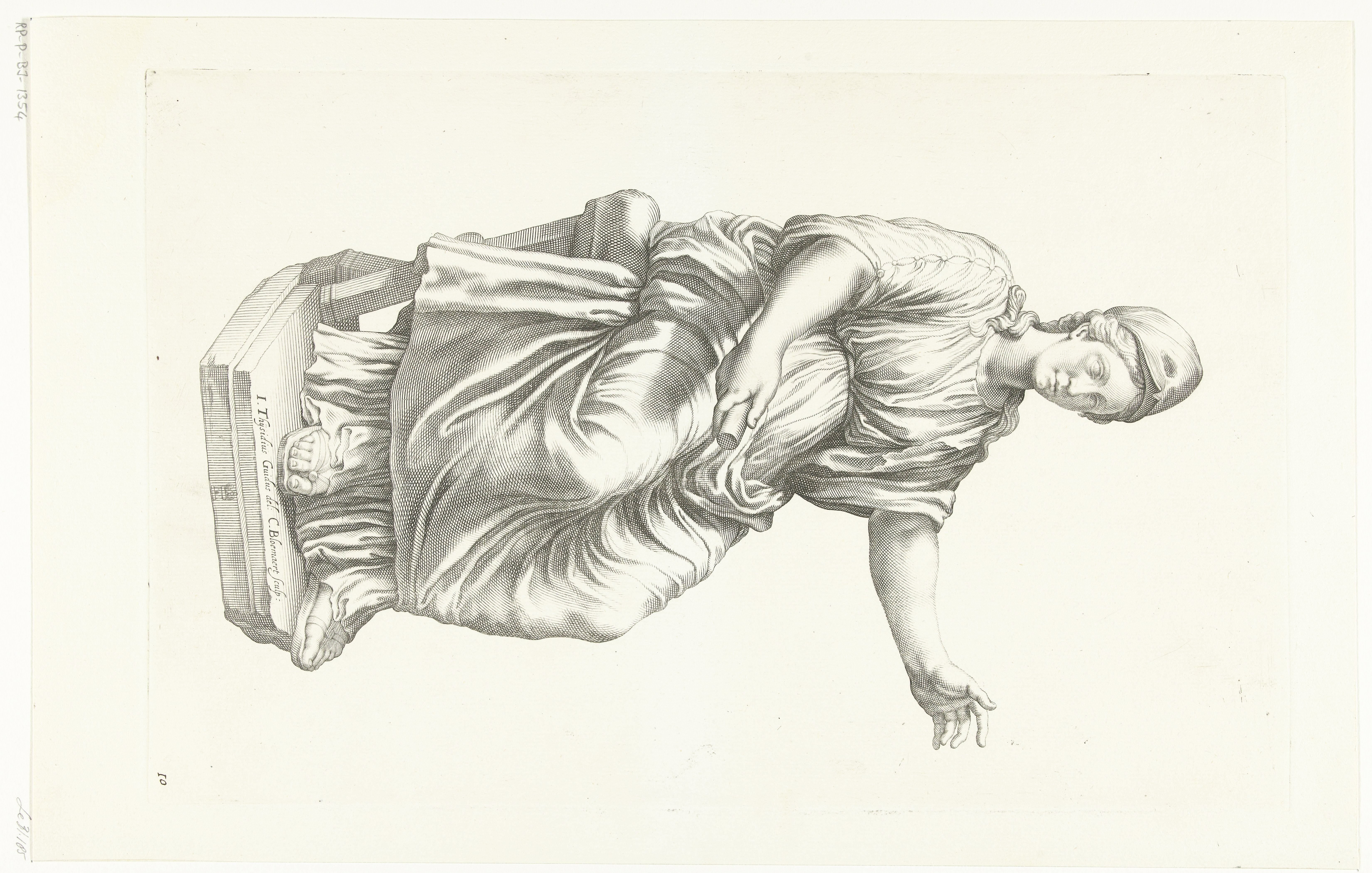 Standbeeld van de godin Roma by Cornelis Bloemaert (II)