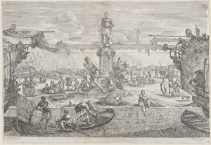 Standbeeld van Ferdinand I in de haven van Livorno