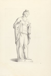 Standbeeld van Hermaphroditus of van een vrouw die haar kleding opgetrokken houdt