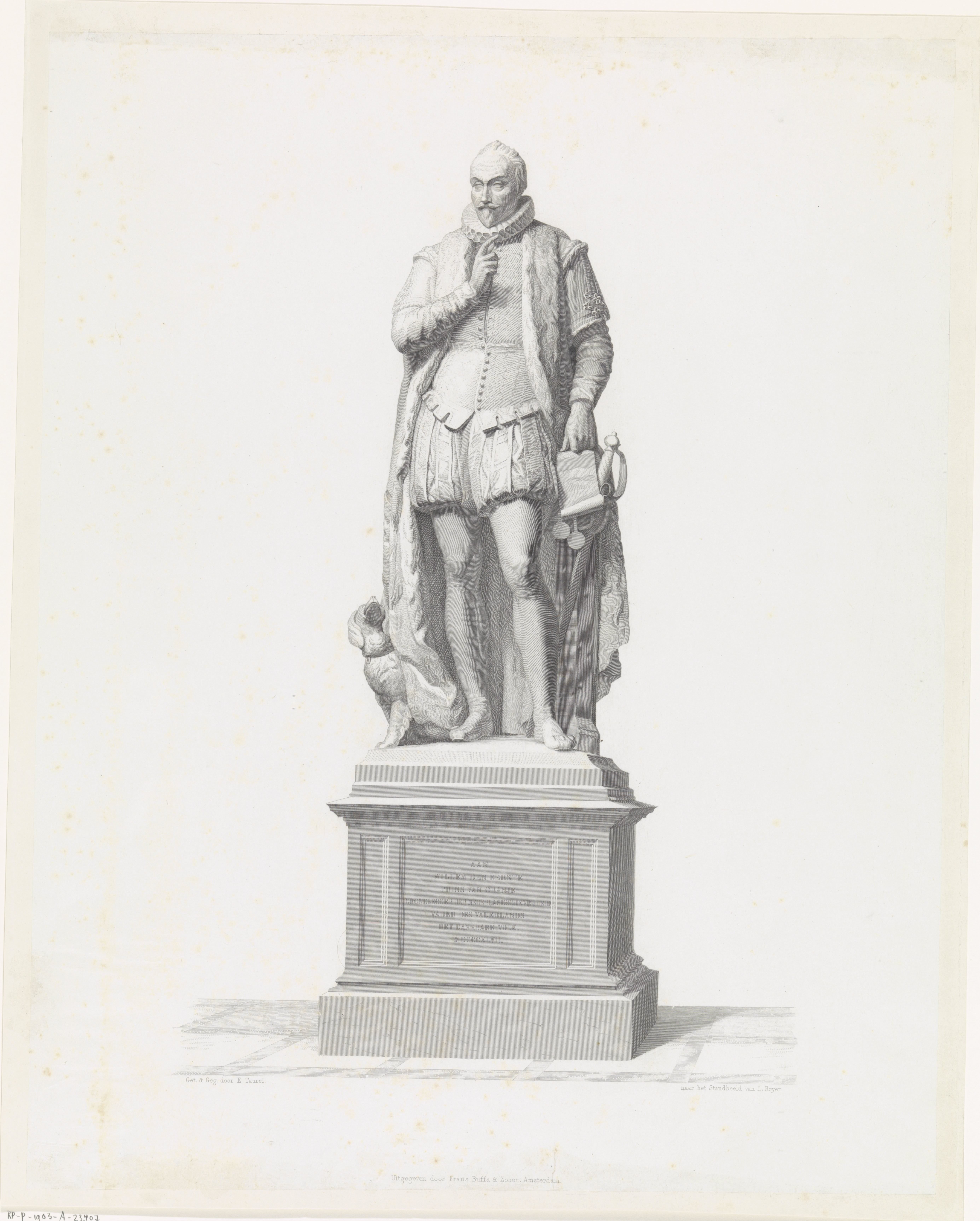 Standbeeld van Prins Willem I op het Plein te Den Haag by Edouard Taurel