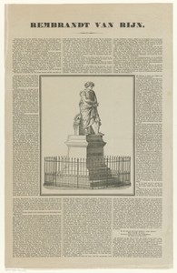 Standbeeld van Rembrandt Harmensz. van Rijn op het Rembrandtplein te Amsterdam