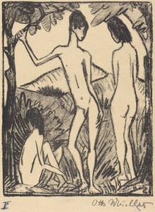 Standing Boy and Two Girls (second version)  (Stehender Knabe und zwei Mädchen 2 )