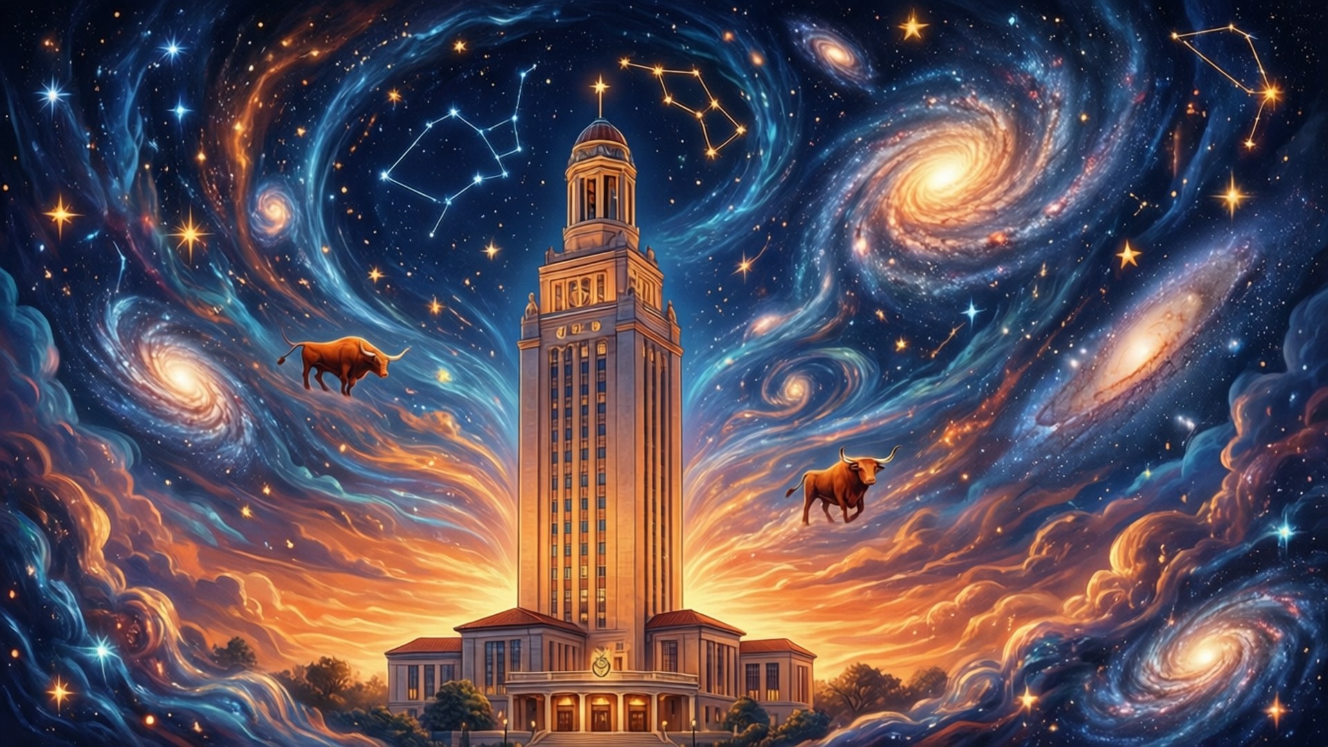 Star Tower Over Texas by Wallpapers.art Studio