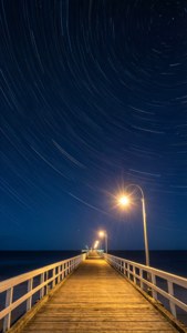 Star Trails over Pier