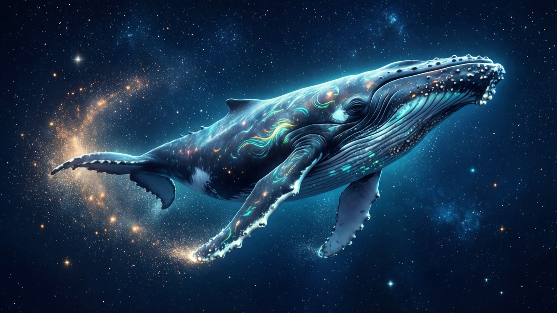 Star Whale Gratitude by Wallpapers.art Studio