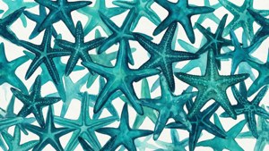 Starfish Watercolor Pattern