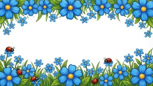 Starflower Ladybug Children's Border