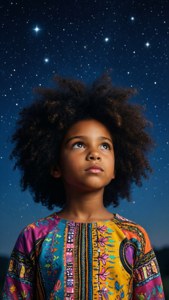 Stargazing Afro Girl