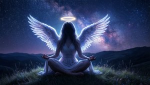 Starlit Angel Contemplation