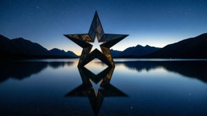 Starlit Lake Reflection