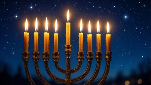 Starlit Menorah Glow