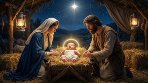 Starlit Nativity Stable