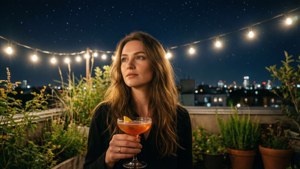 Starlit Rooftop Night