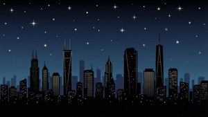 Starry Cityscape