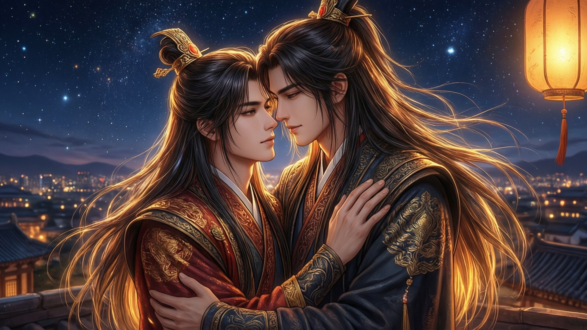 Starry Embrace by Wallpapers.art Studio