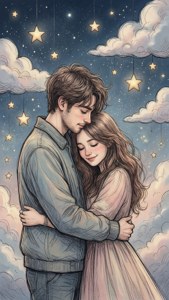 Starry Embrace Couple