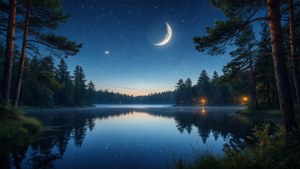 Starry Lake Night