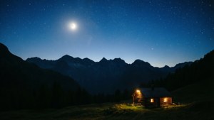 Starry Mountain Night