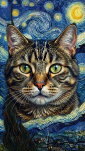 Starry Night Cat