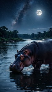 Starry Night Hippo