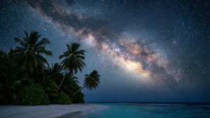 Starry Night Over Maldives