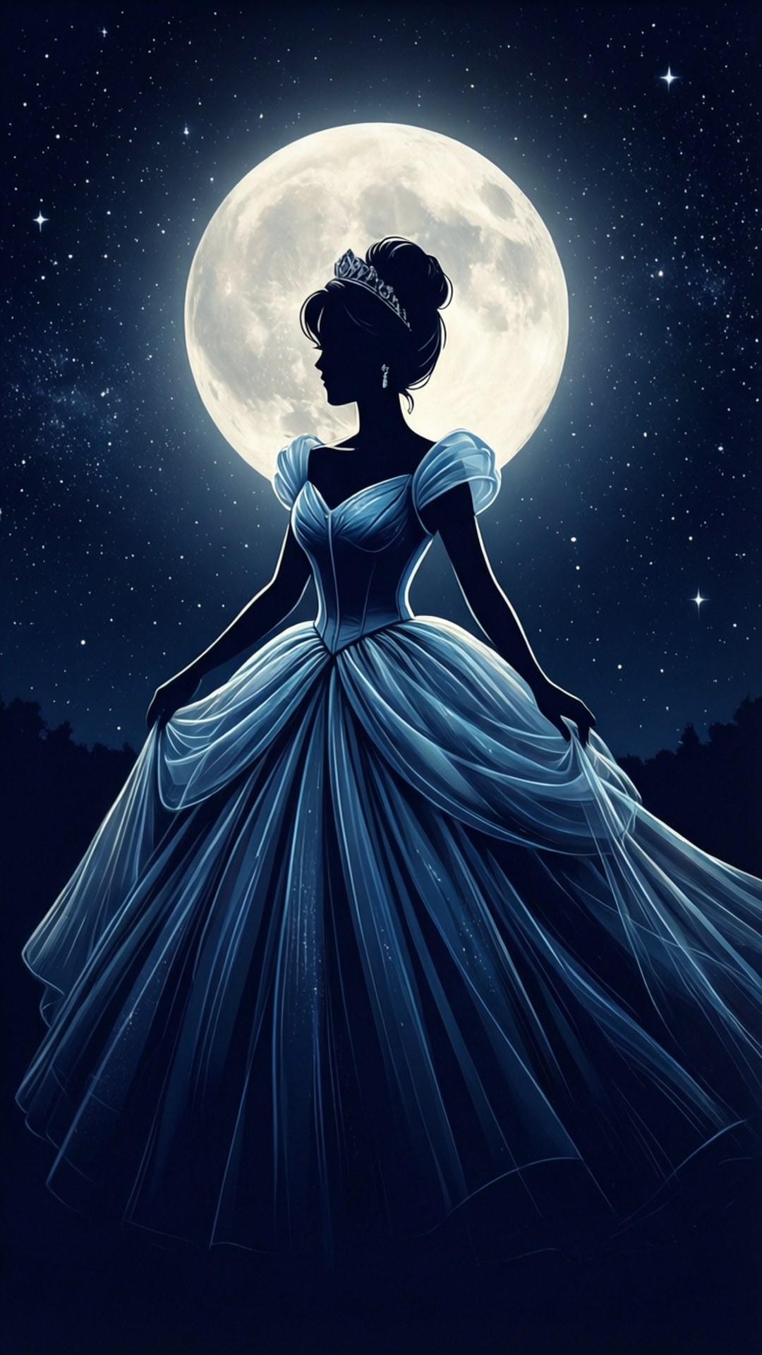 Starry Silhouette by Wallpapers.art Studio