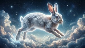 Starry Surreal Bunny