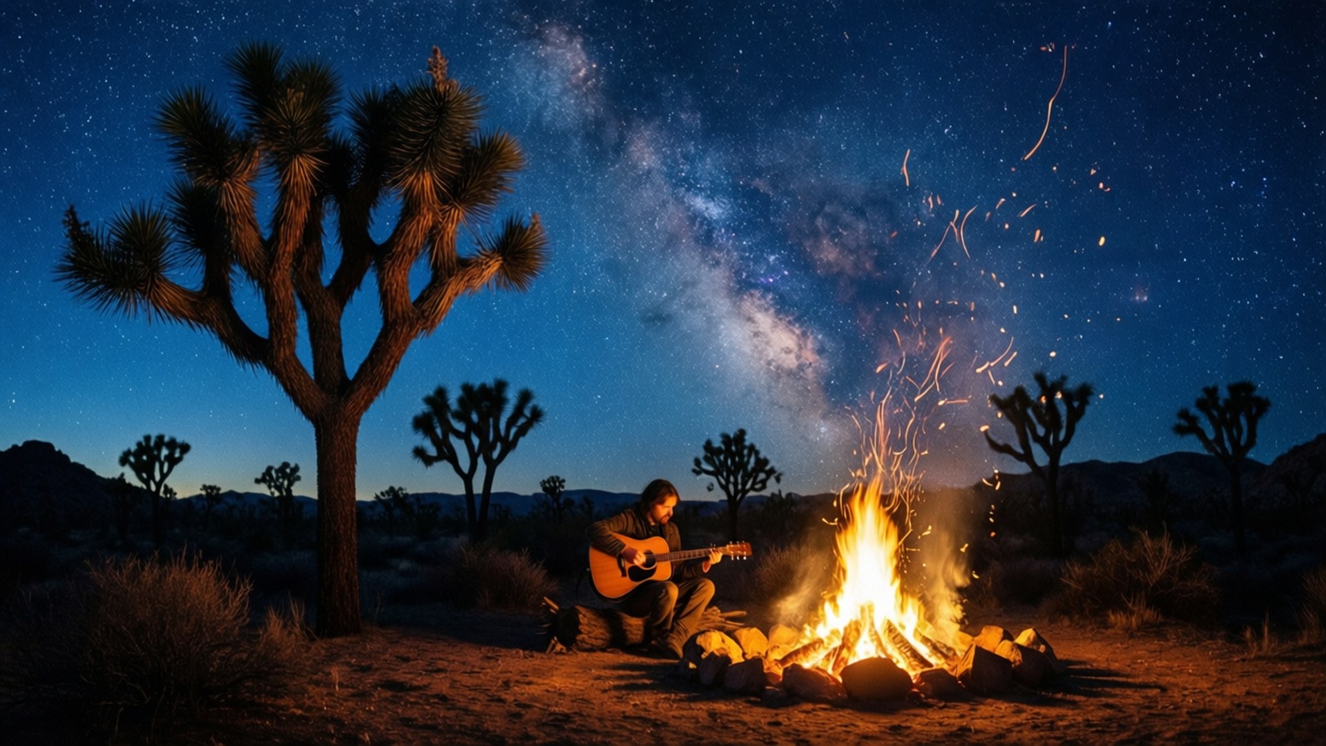 Stars Over the Desert by Wallpapers.art Studio