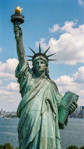 Statue of Liberty Blue Sky