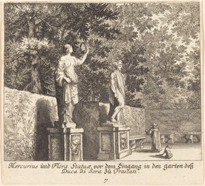 Statues of Mercury and Flora, Gardens of Dukedi Sora, Frascati