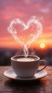 Steam Heart Sunset