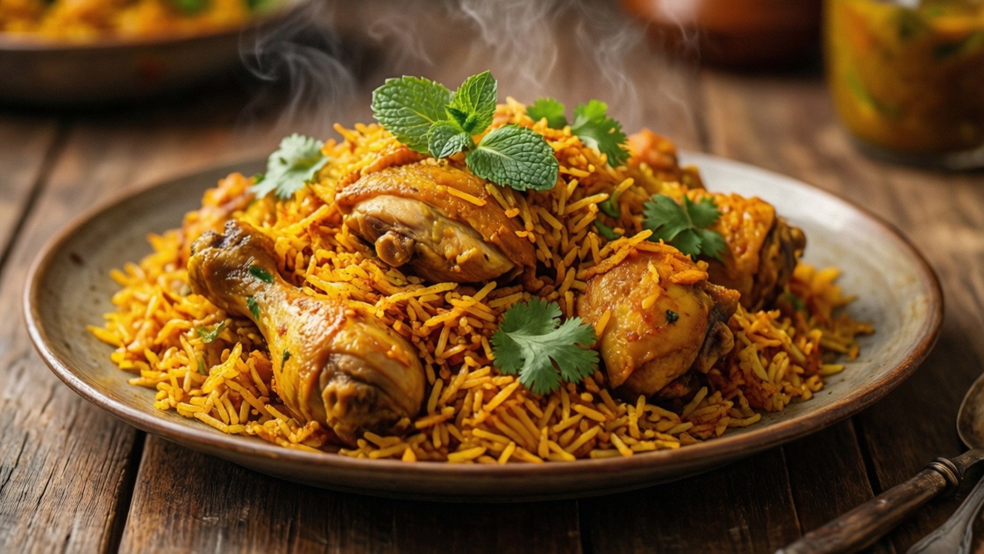 Steaming Biryani Delight by Wallpapers.art Studio