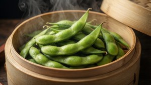 Steaming Edamame Pods