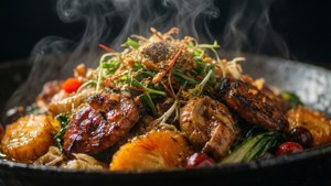 Steaming Gourmet Dish