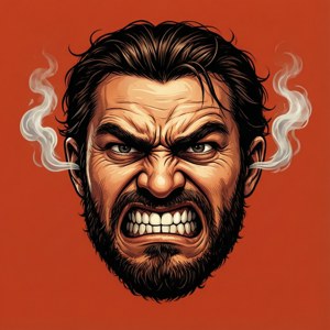 Steaming Mad Face