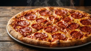 Steaming Pepperoni Pizza