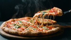 Steaming Pizza Slice Cinematic