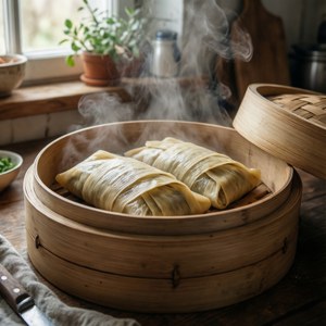 Steaming Tamales Basket