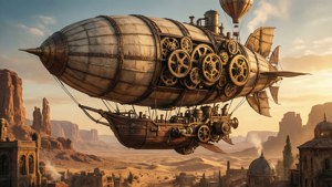 Steampunk Airship City