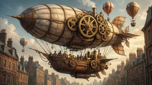 Steampunk Airship City