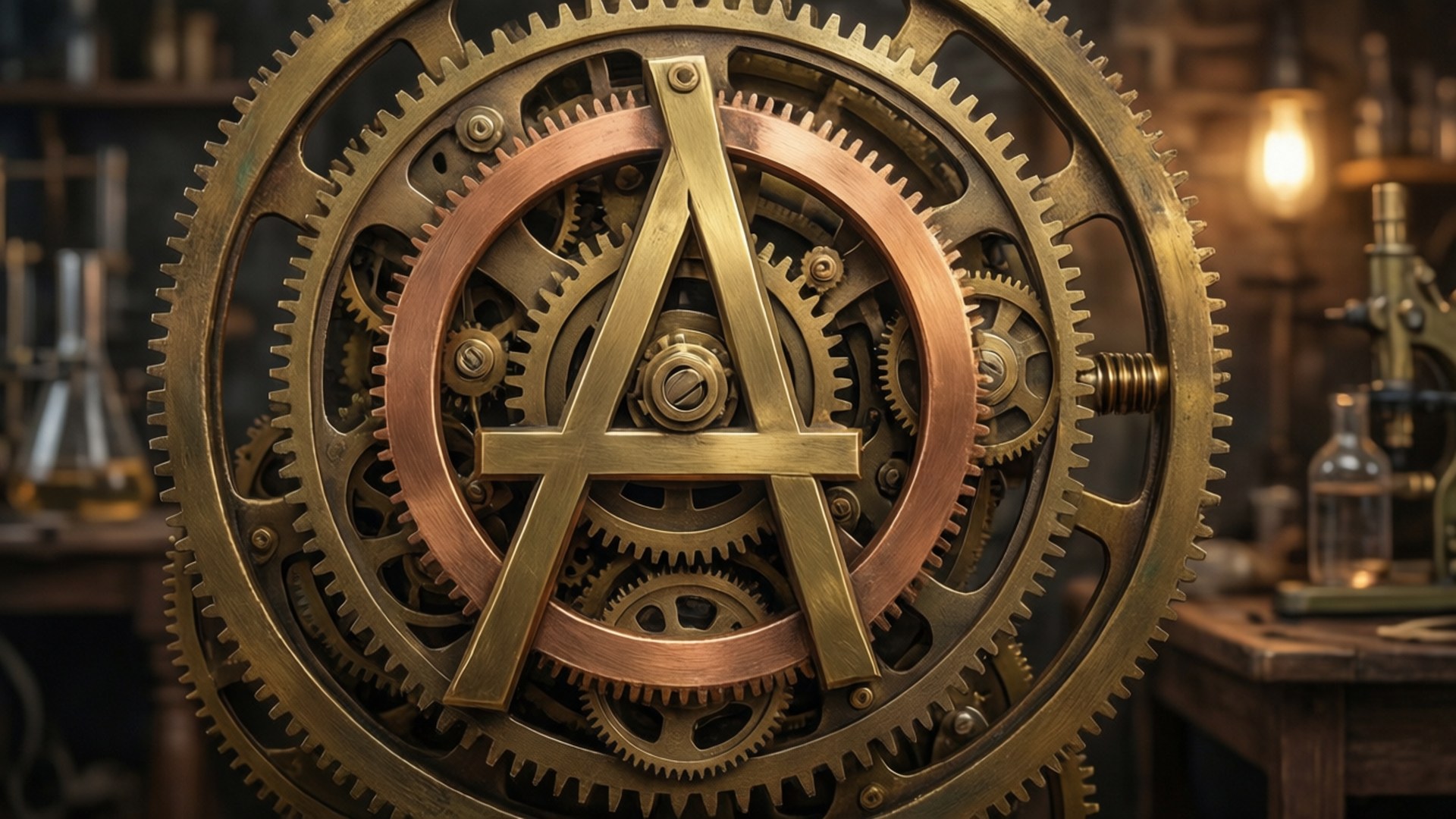 Steampunk Anarchy Gear by Wallpapers.art Studio
