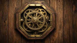 Steampunk Brass Octagon