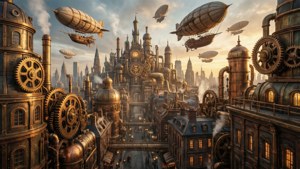 Steampunk City Aerial
